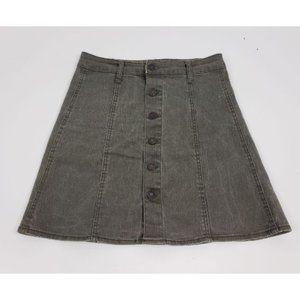 Mossimo Button Denim A-Line Skirt